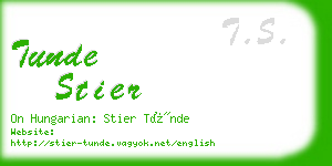 tunde stier business card